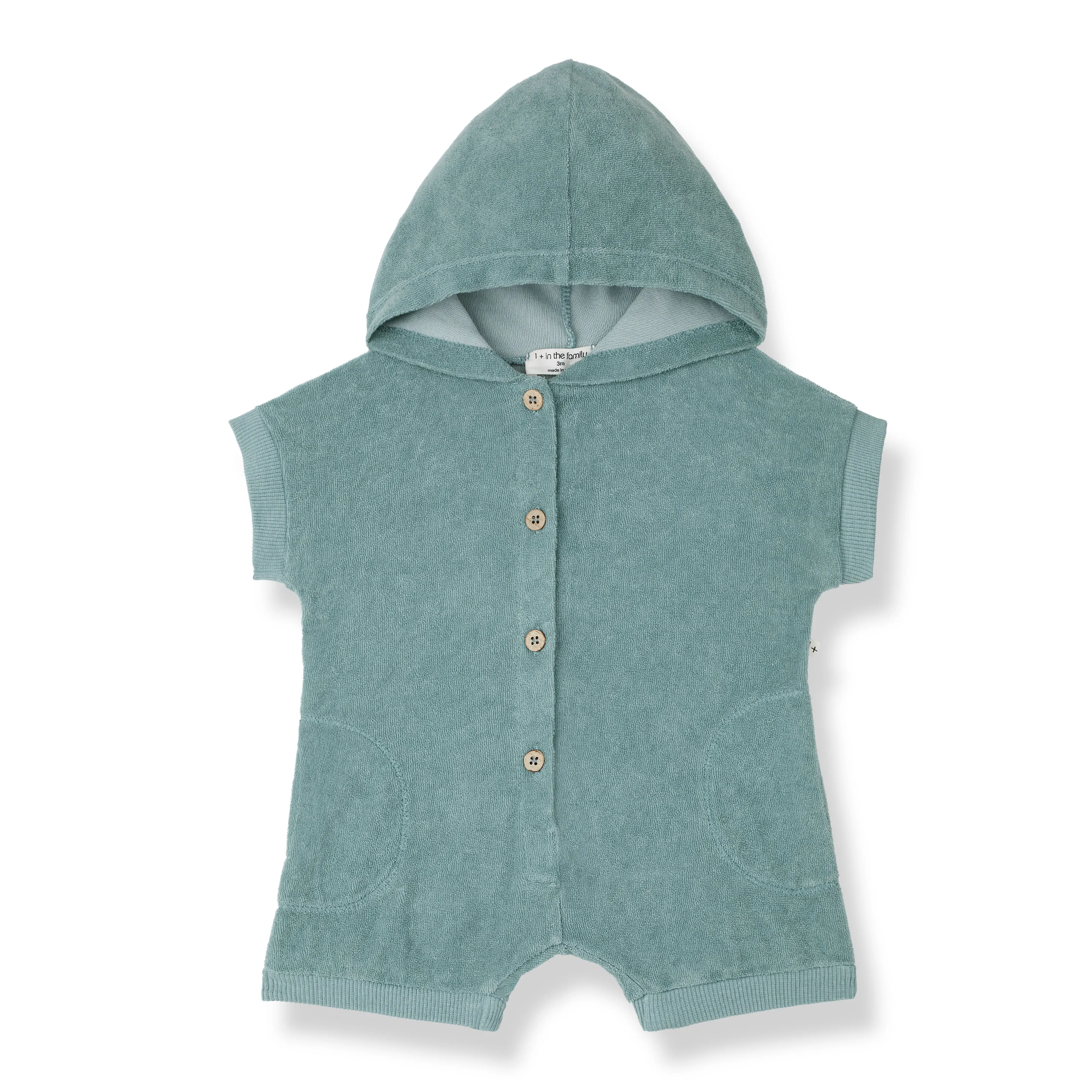 1   IN THE FAMILY TIZIANO SHARK TERRY ROMPER