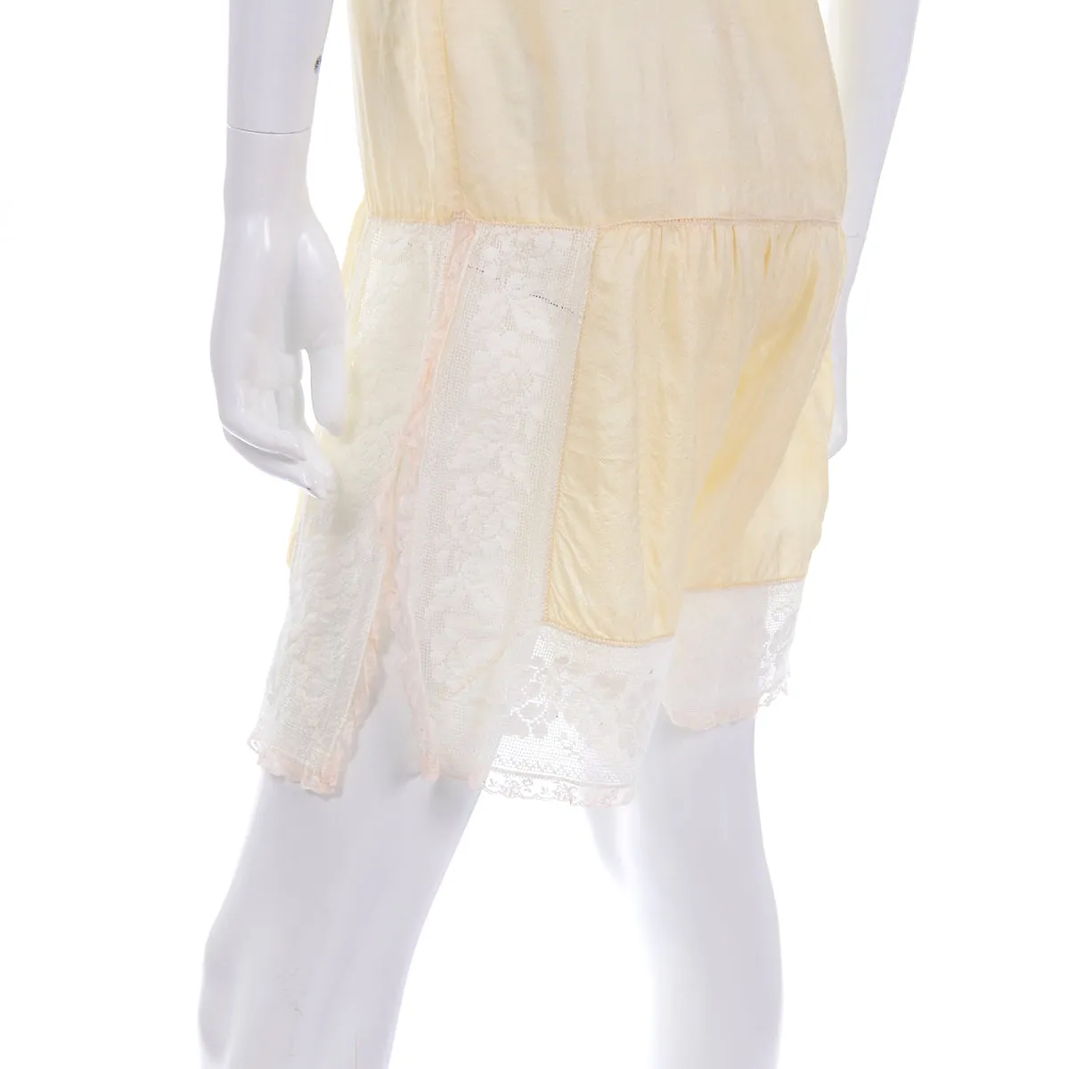 1920's Ivory Silk Crepe & Silk Romper Beach Pajamas