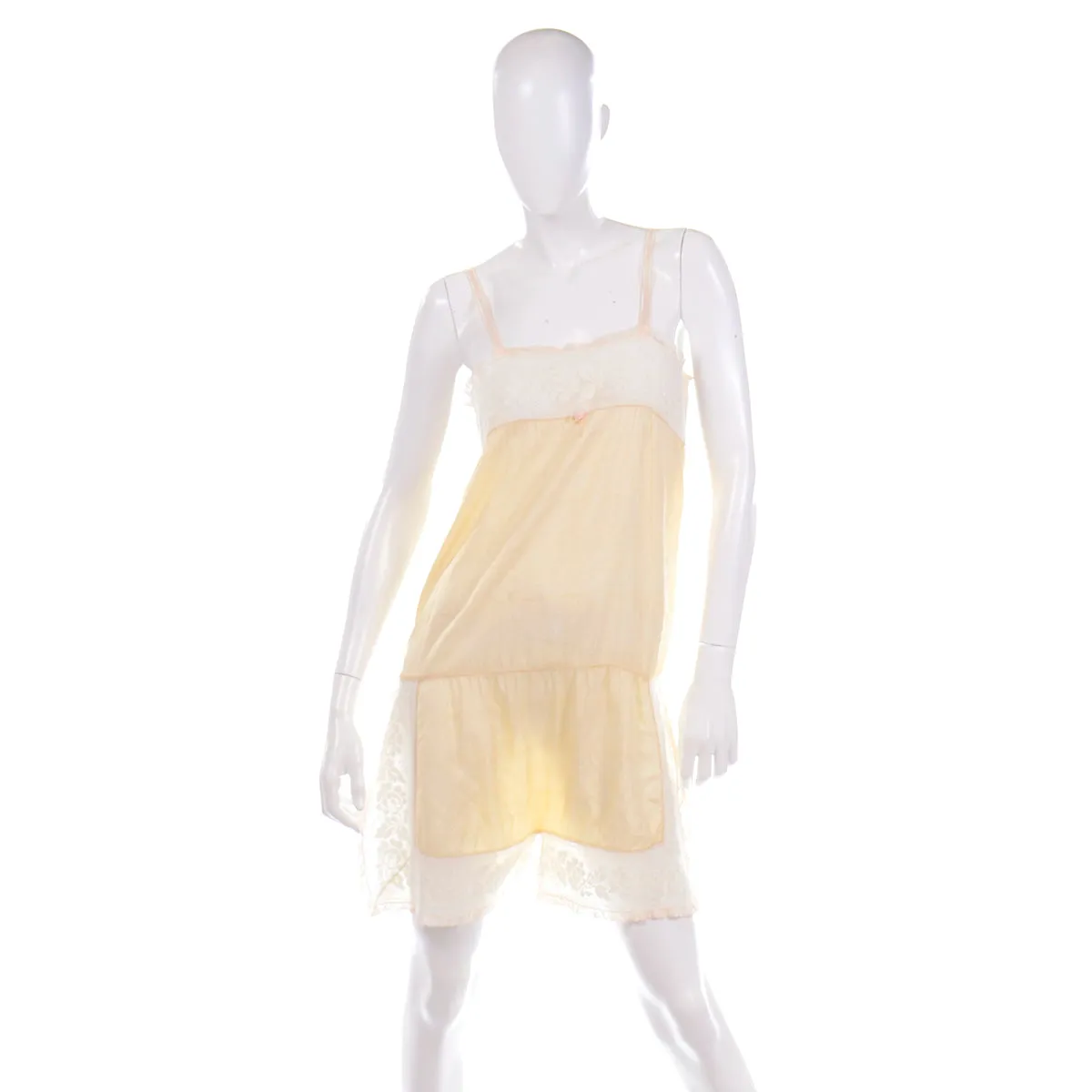 1920's Ivory Silk Crepe & Silk Romper Beach Pajamas