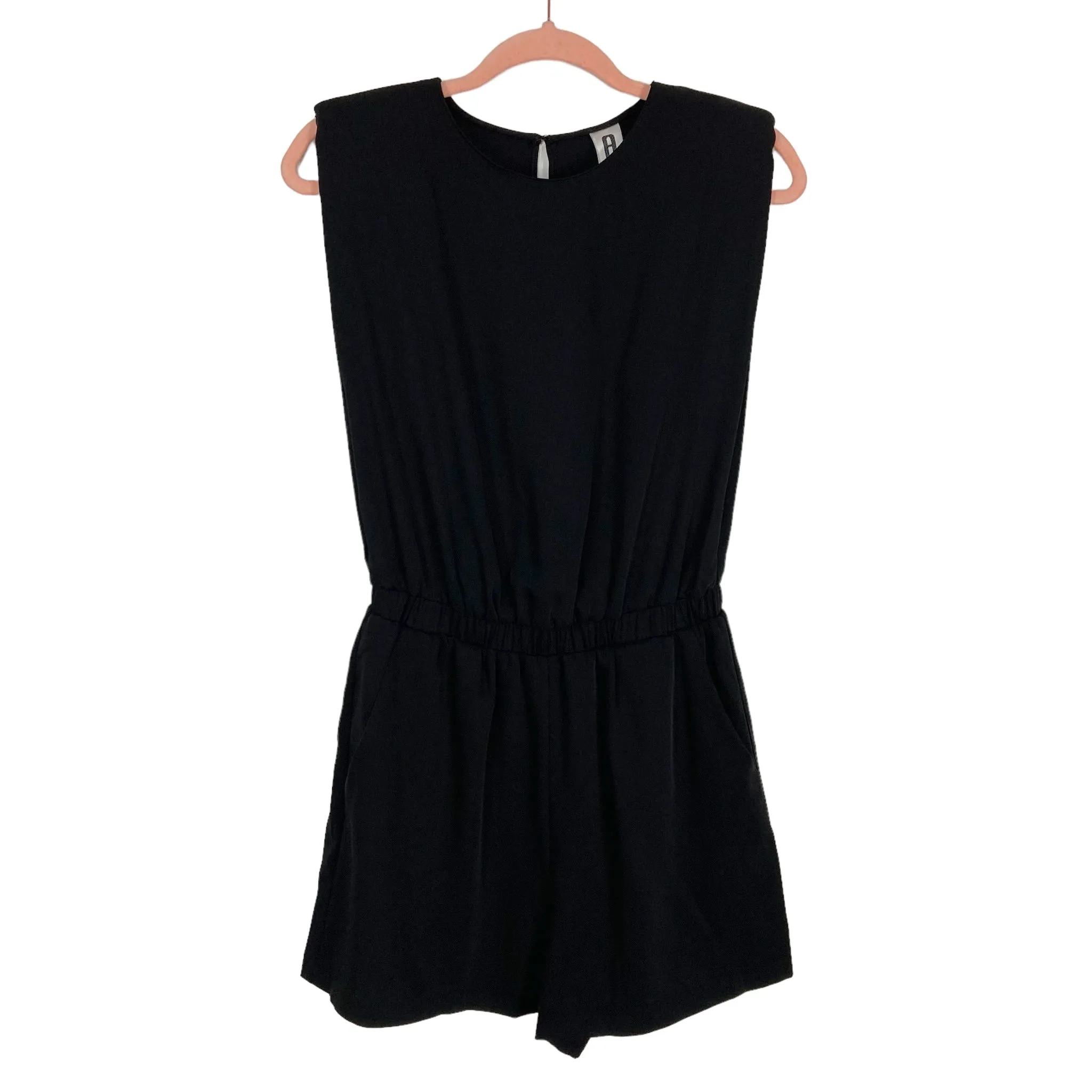 A-New York Black with Shoulder Pads Lehan Romper NWT- Size S (sold out online)