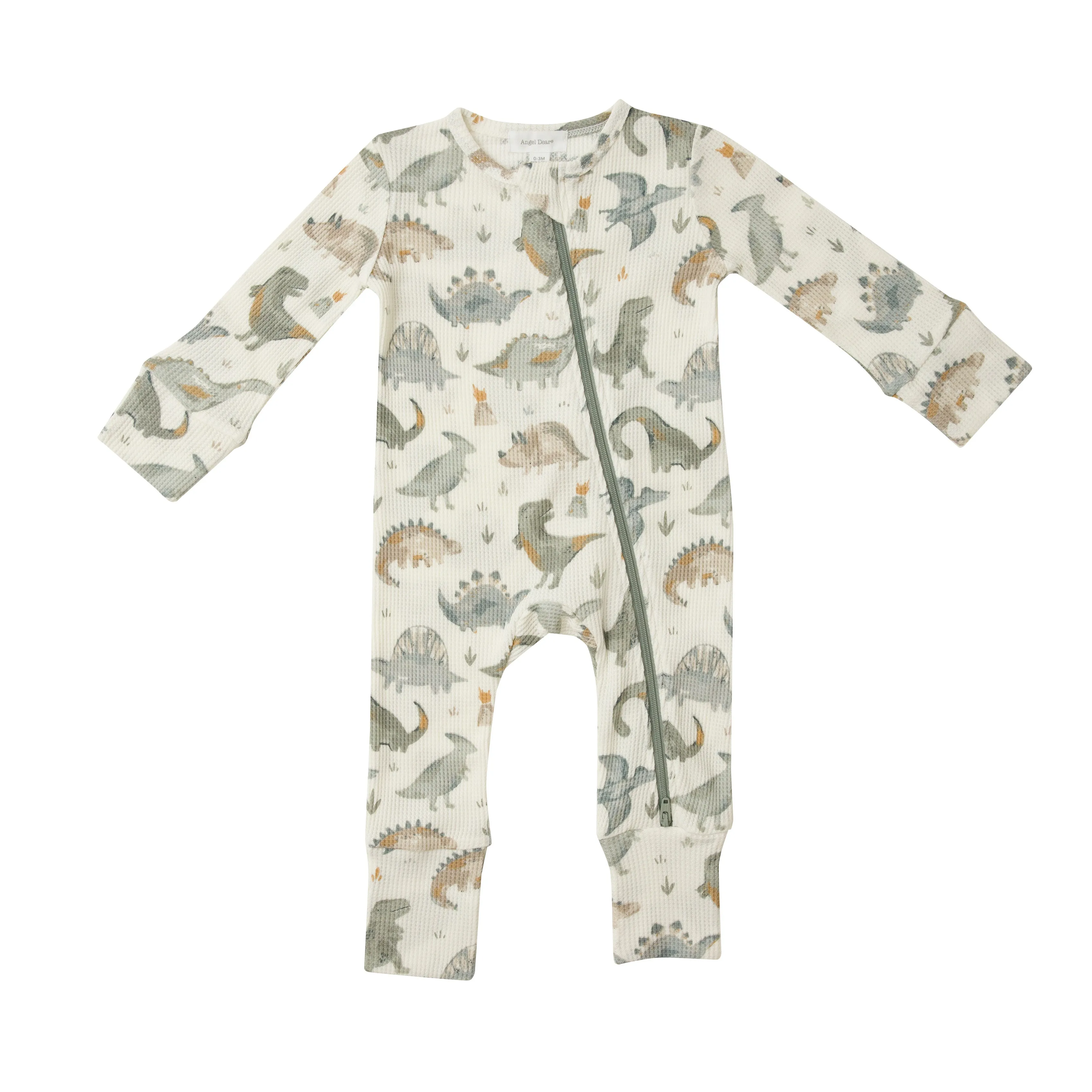 Angel Dear Crayon Dinos Thermal 2 Way Zipper Romper