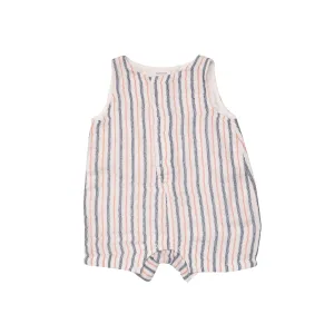 Angel Dear Nautical Ticking Stripe Shortie Romper