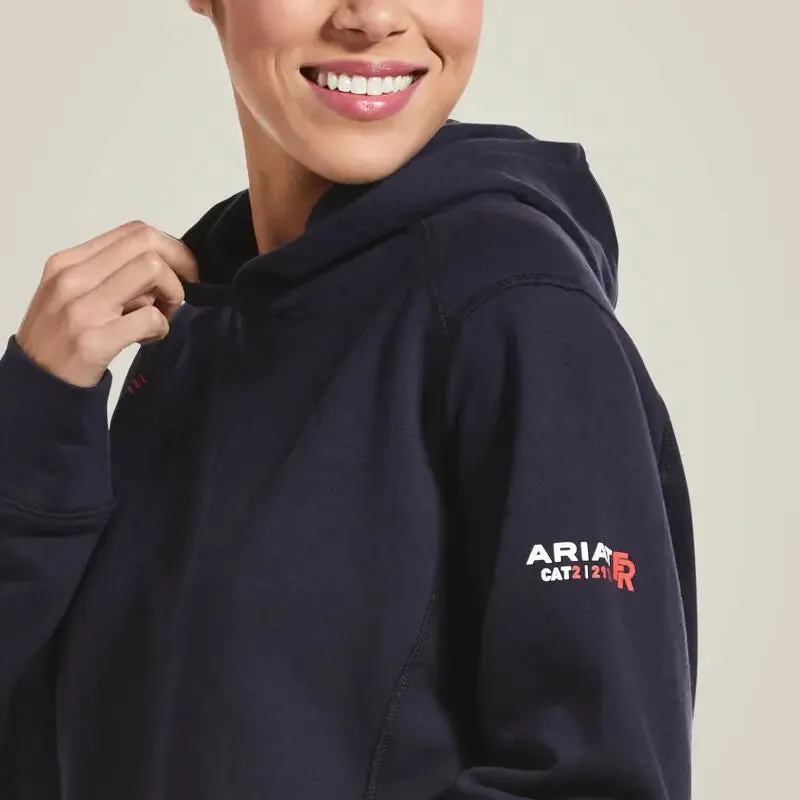 ARIAT - FR Womens Rev Pullover Hoodie, Navy