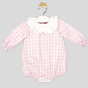 AW24 Rapife Baby Girls Pink & White Check Romper