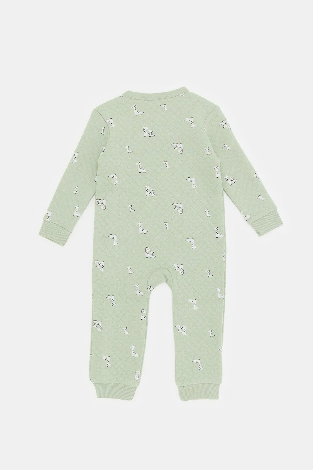 Babies Olive And Mint Romper Set (Pack Of 2)