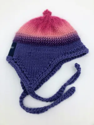 BABY  BEANIE - purple sunset