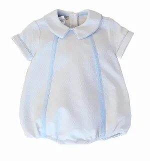 Baby Boy's Spring Blue And White Romper