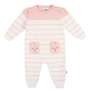 Baby Girls Bear Sweater Knit Romper