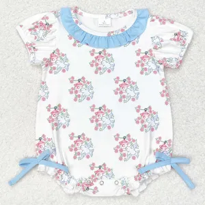 Baby Girls Rompers Bird Short Sleeve Ruffle Bows Rompers SR1627