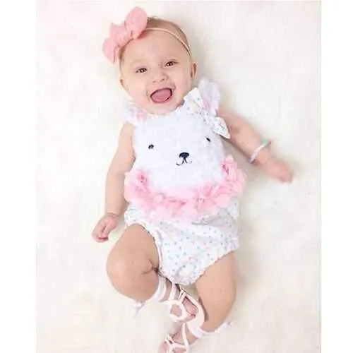 Baby Girls Ruffles Sleeveless Romper