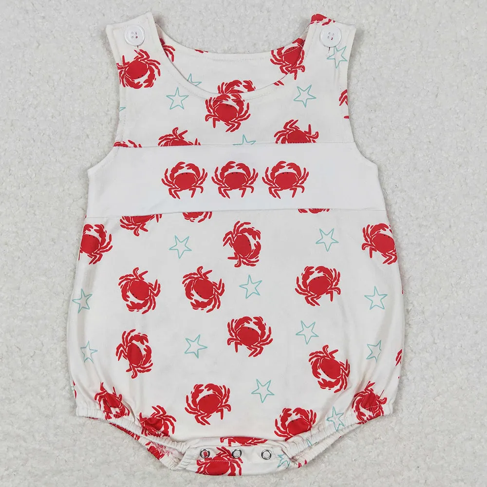 Baby Infant Boys Rompers Crabs Sleeveless Rompers SR1186