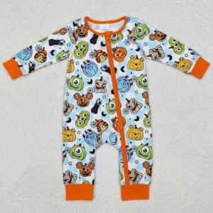 Baby Infant Boys Rompers Halloween Pumpkin Zip Rompers LR1650