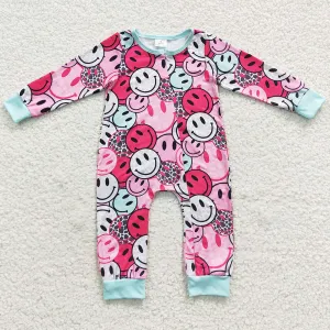 Baby Kids Romper Pink Zip Design Boutique Rompers LR0302