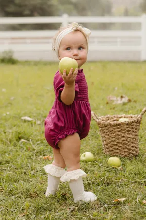 Baby Lani Romper in Berry - FINAL SALE