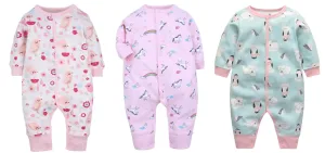 Baby Romper Combo-Tweety Bird, Pink Unicorn & My little Penguin