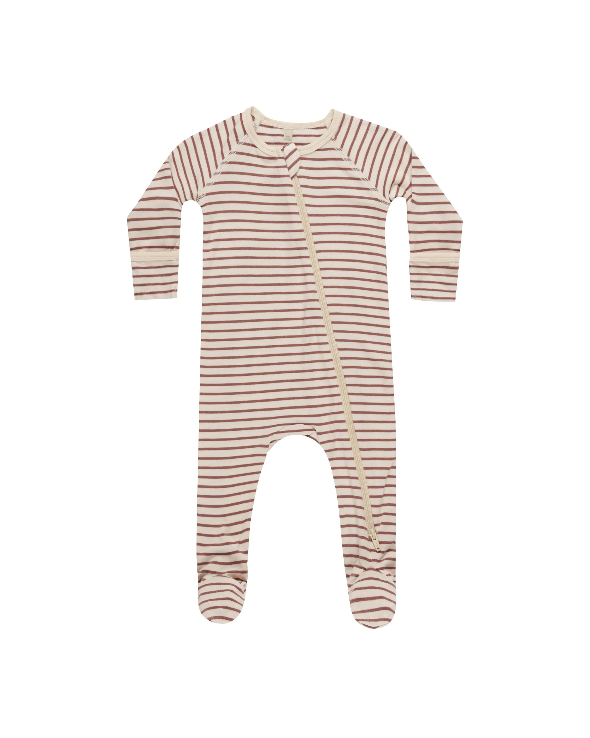 Bamboo Zip Footie - Candy Stripe