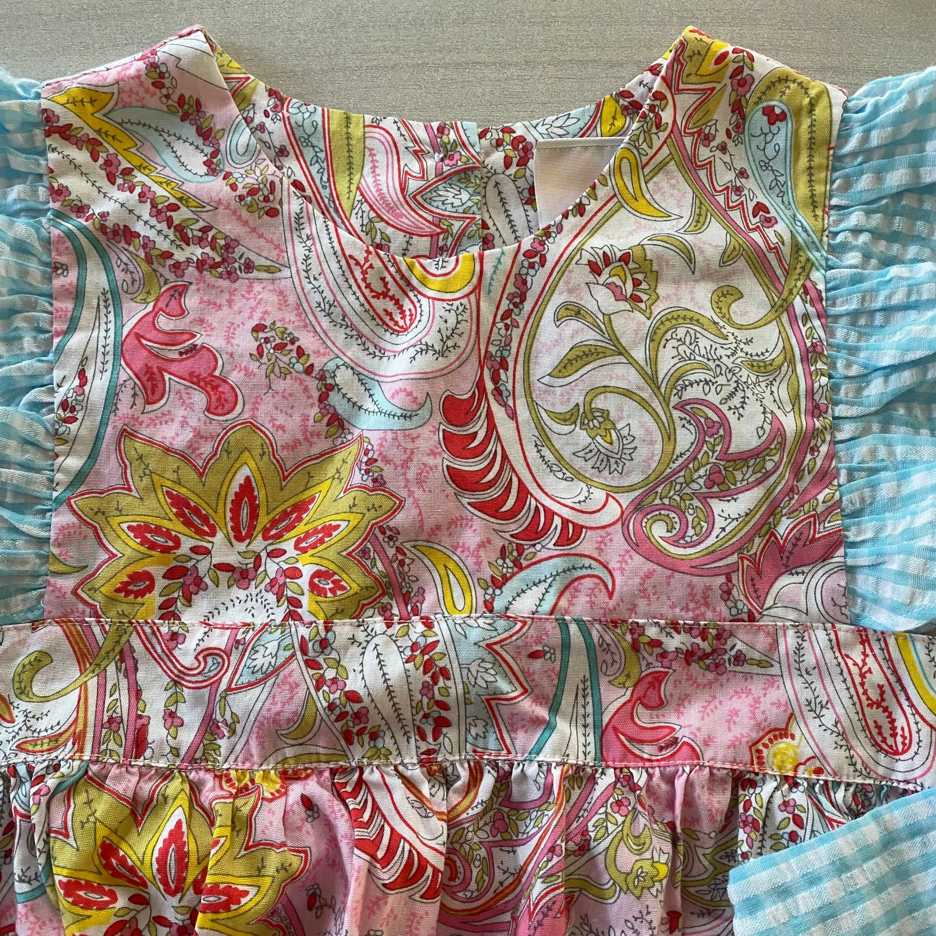 Banana Split Paisley Bubble Romper