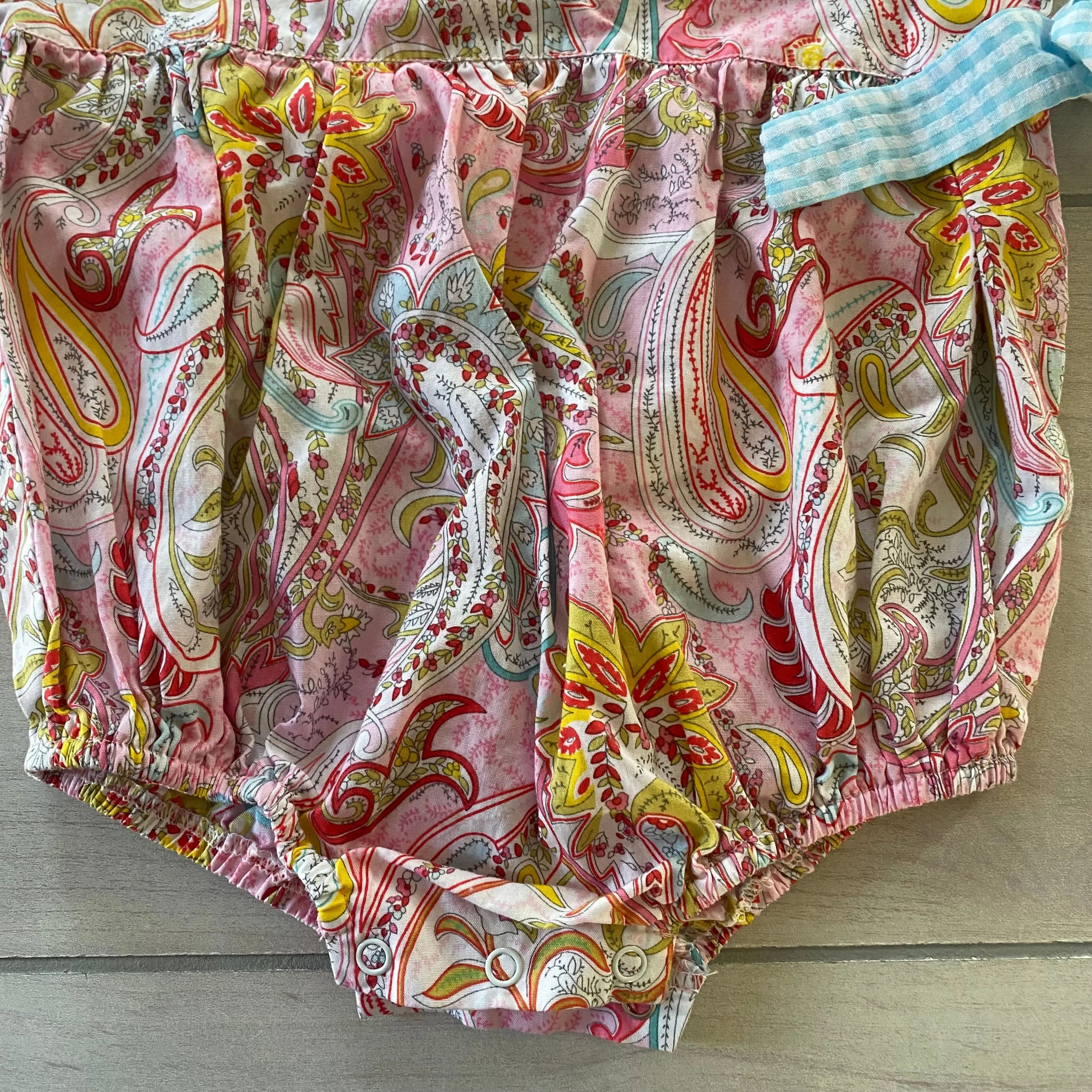 Banana Split Paisley Bubble Romper