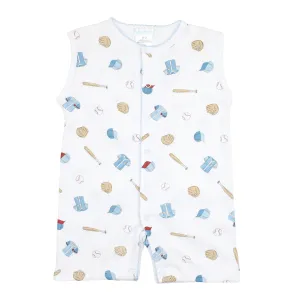 Baseball Printed Romper |  Baby Boy