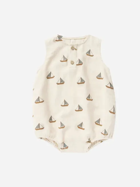 Beau Romper - Sailboats