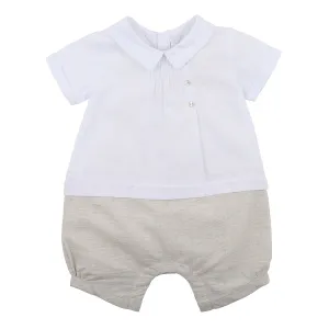 Bebe Edward Shirt Romper (Size NB-1)