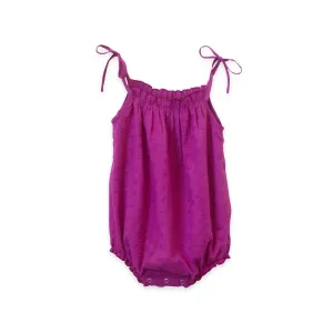 Beet World Strap Romper - Vivacious Pink