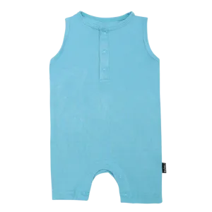 BELAN J Tank Shortall Romper - Electric Blue