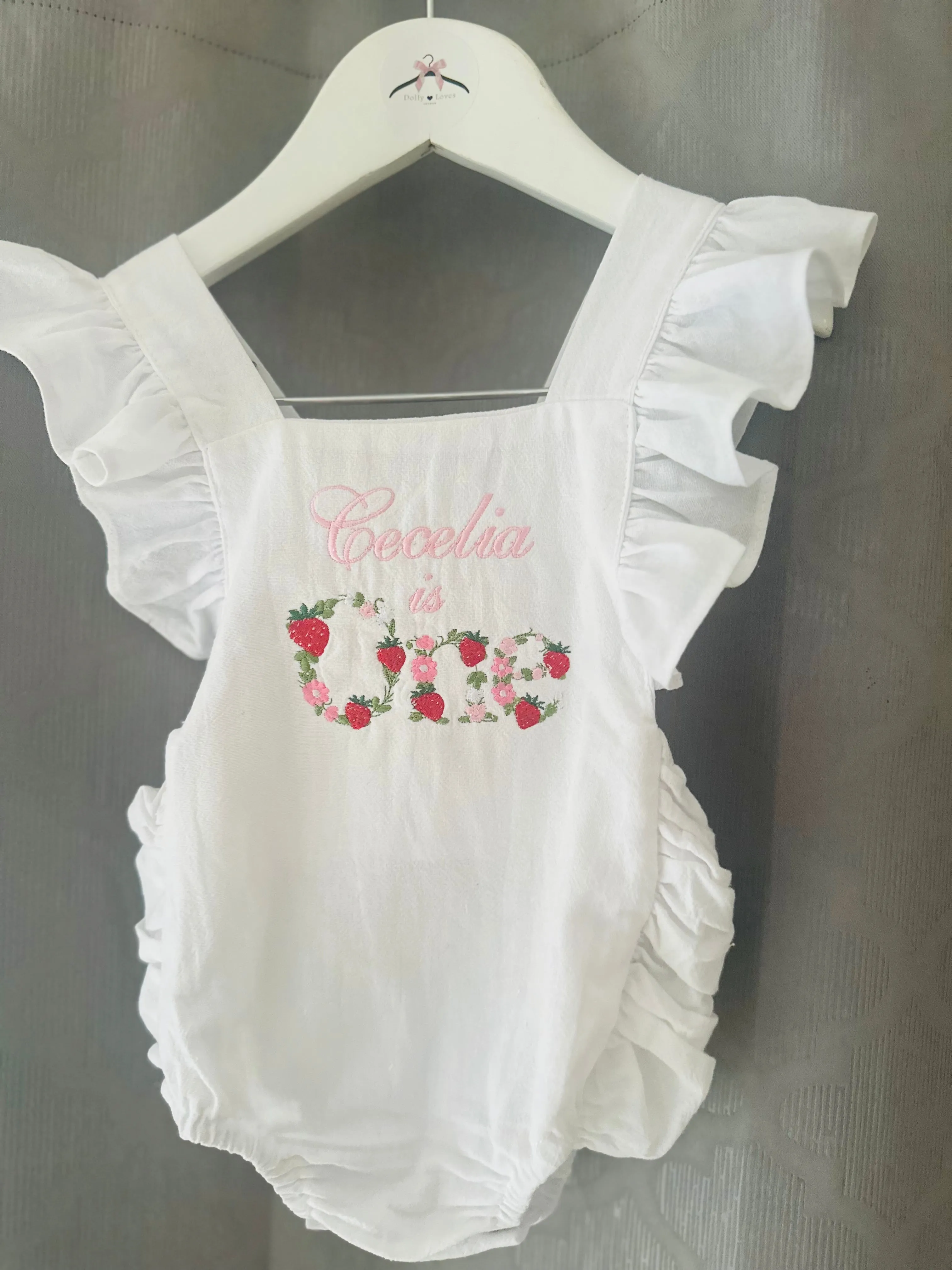 Berry First One Birthday Romper