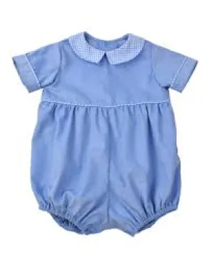 Blue Corduroy Romper w/Collar