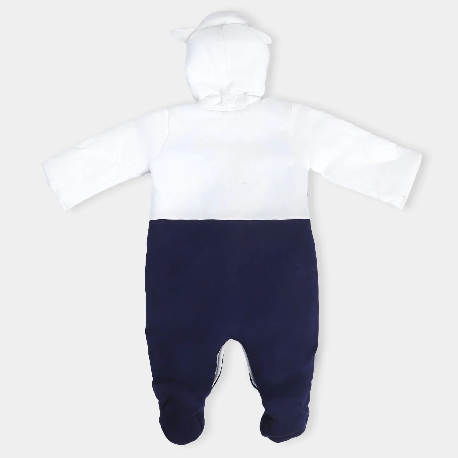 Boys Romper Hooded - Grey/Navy