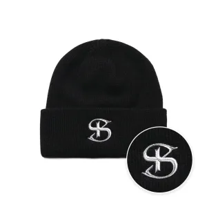 BS LOGO EMBR BEANIE BLACK