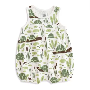 Bubble Romper - Turtles Green