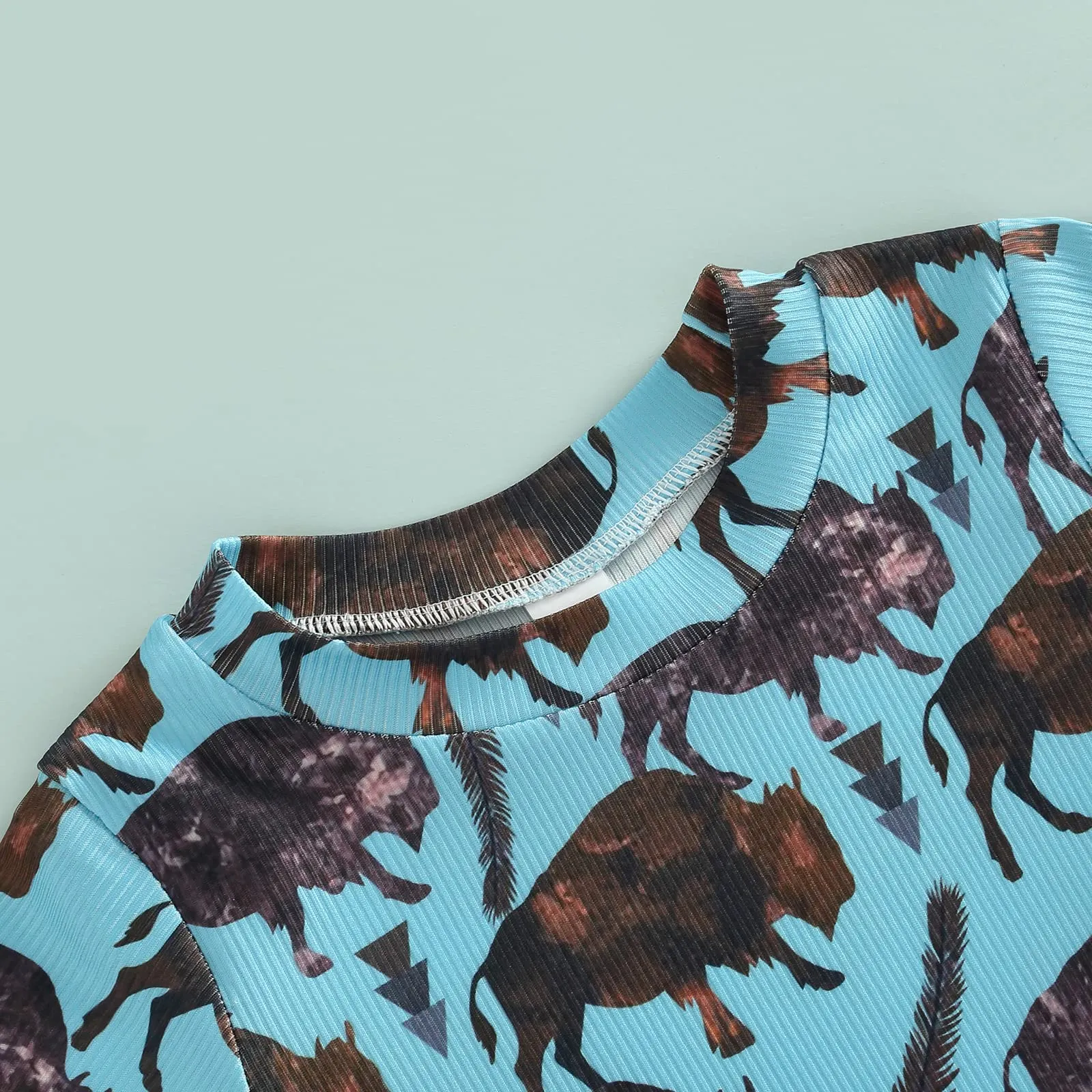 Buffalo Print Romper for Your Little Cowkid