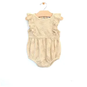 City Mouse Sand Dollars Slub Flutter Bubble Romper