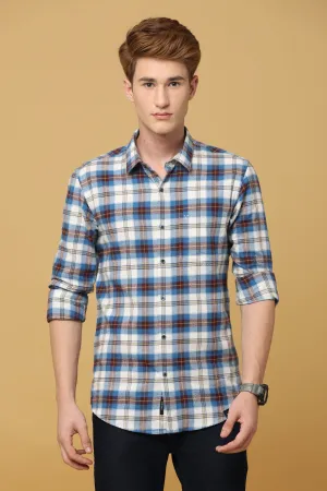 Classic Plaid Cotton Blend Shirt