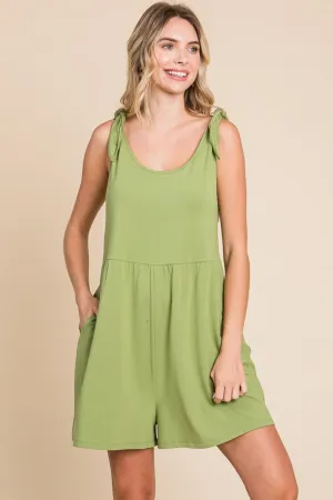 Cora - Shoulder Knot Baggy Romper - Exclusively Online