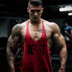 Cotton Gyms Tank Tops Men Sleeveless Tanktops For Boys Bodybuilding Clothing Undershirt Fitness Stringer Vest