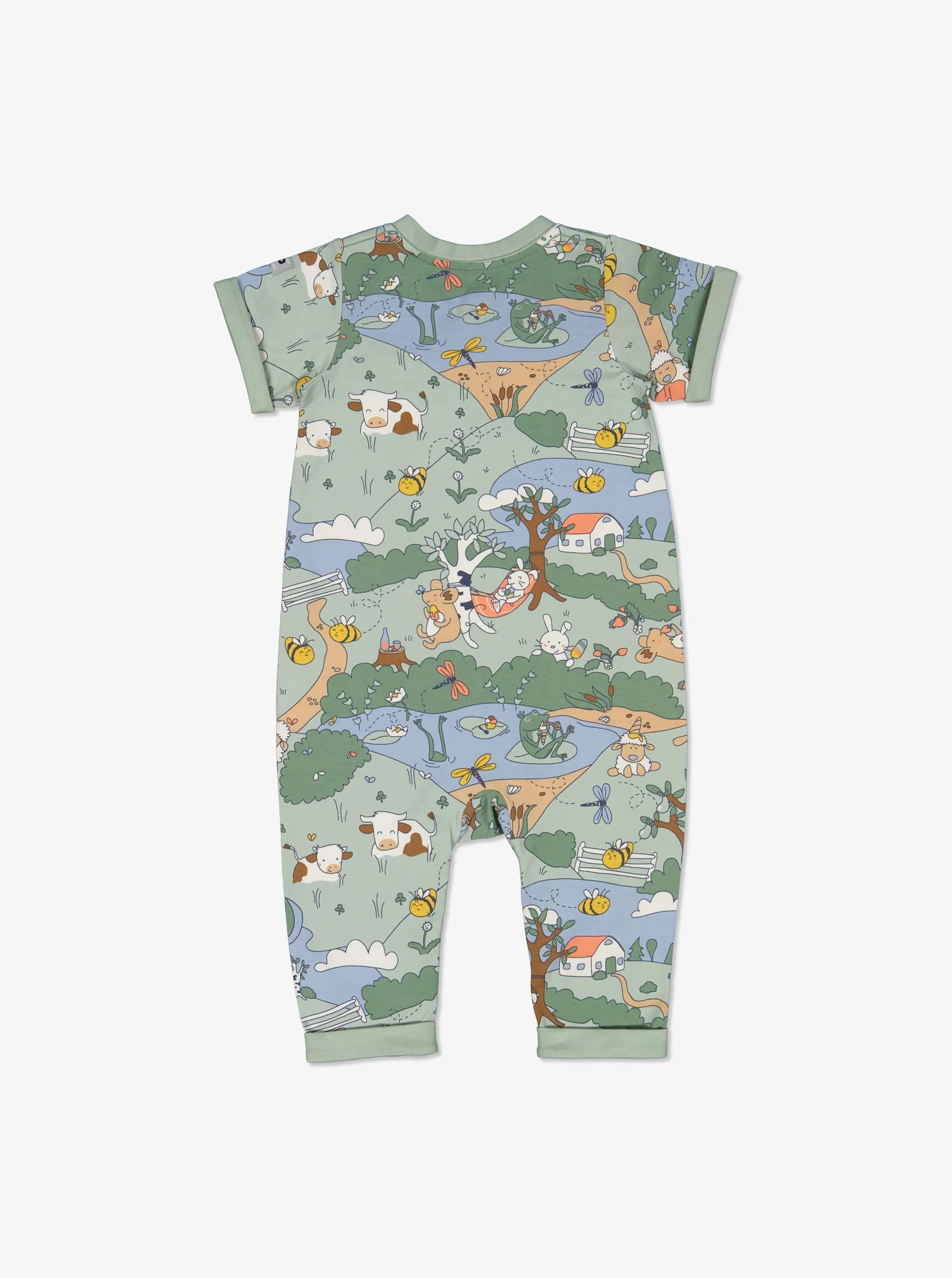 Countryside Print Baby Romper