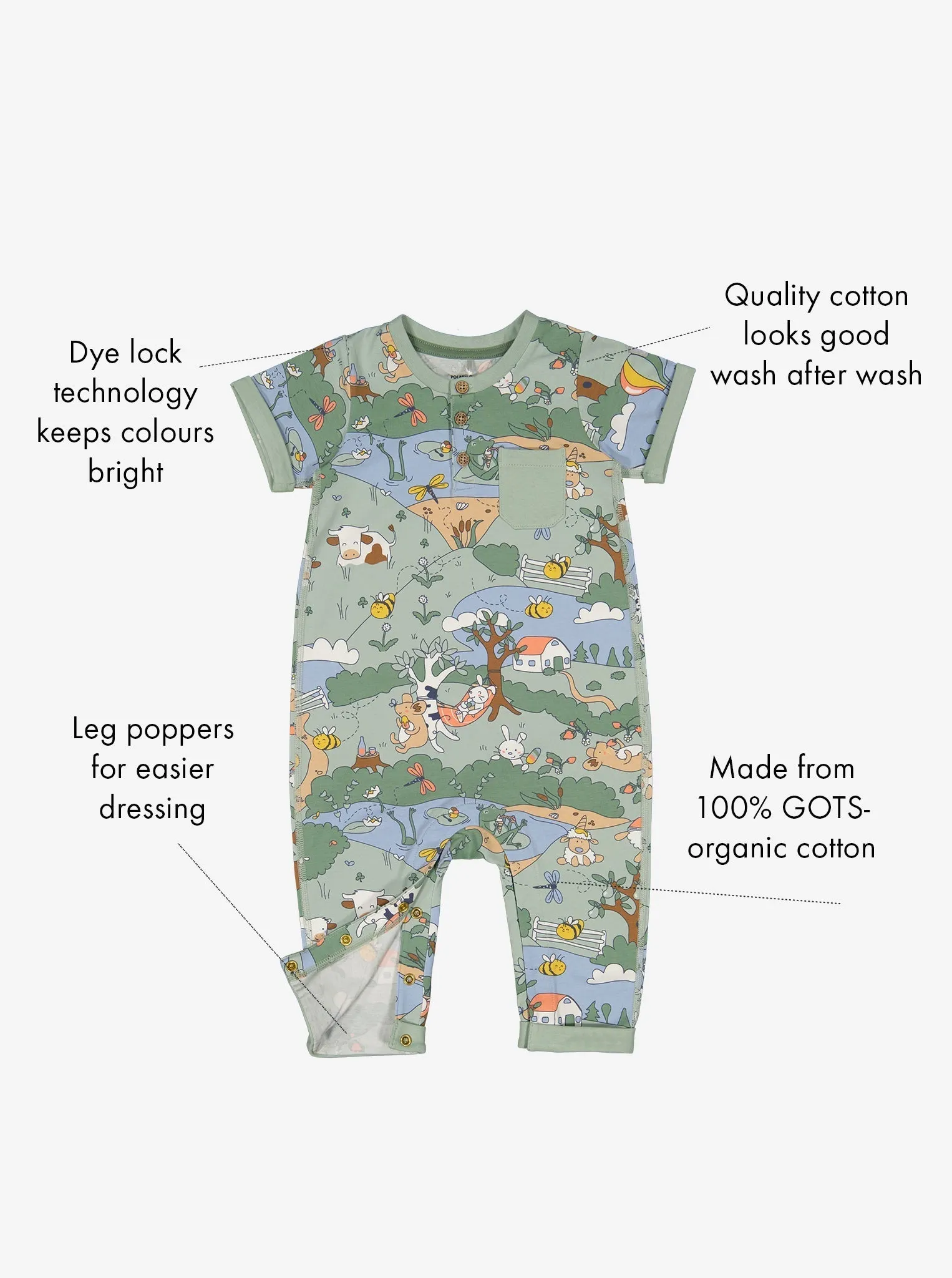 Countryside Print Baby Romper