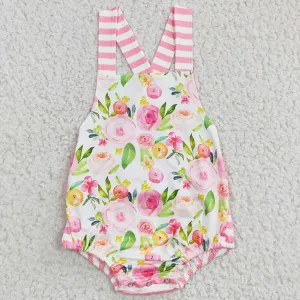 Cute Infant Baby Girls Romper Flower Print Girls Jumpsuit A17-9-2