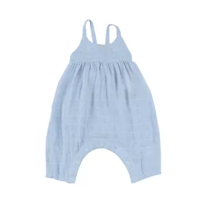 Dusty Blue Tie Back Romper