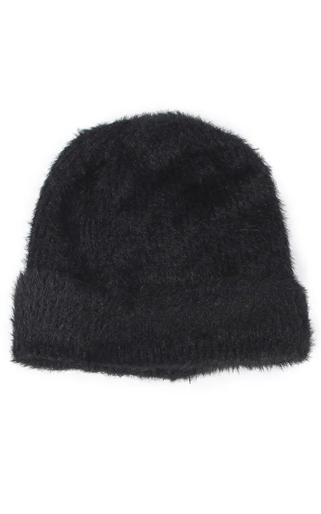 EAH9516 Furry Knit Cuff Beanie Hat