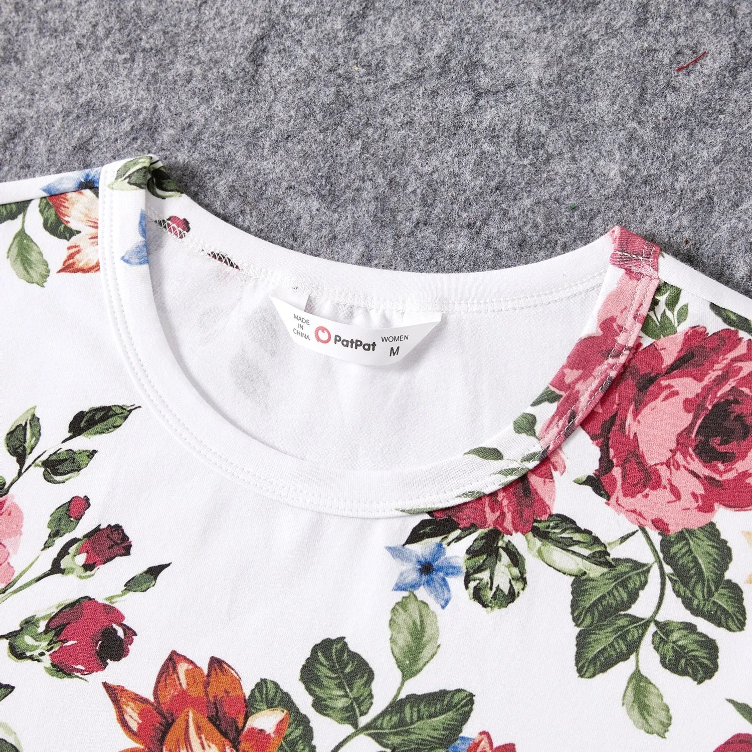 Family Matching Allover Floral Print Short-sleeve Cotton Tee