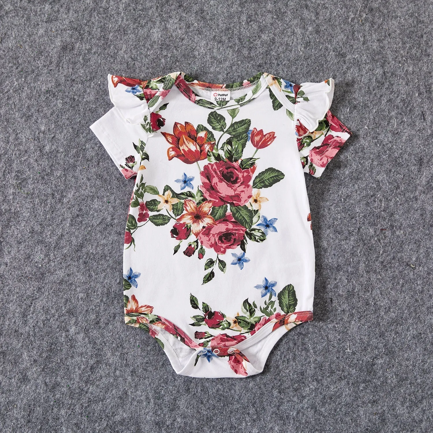 Family Matching Allover Floral Print Short-sleeve Cotton Tee