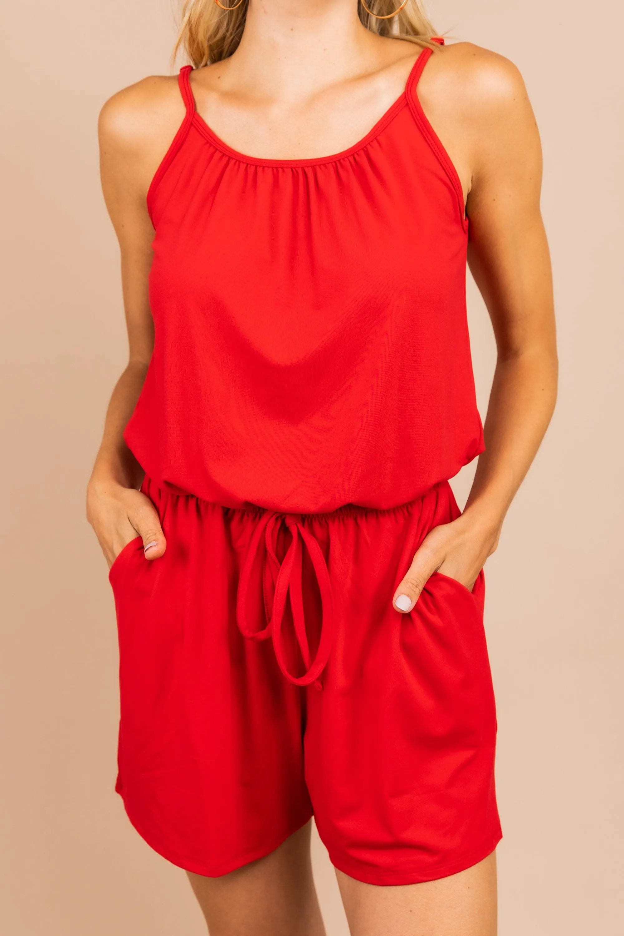 Feeling Your Best Ruby Red Romper