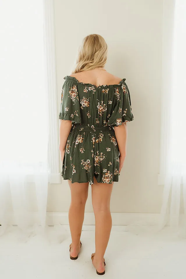 Floral Off Shoulder Romper