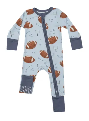 Footballs 2 way zipper romper