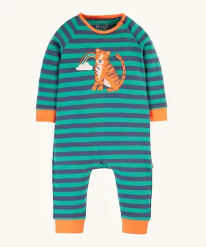 Frugi Rowan Romper - Iguana Stripe/Tiger