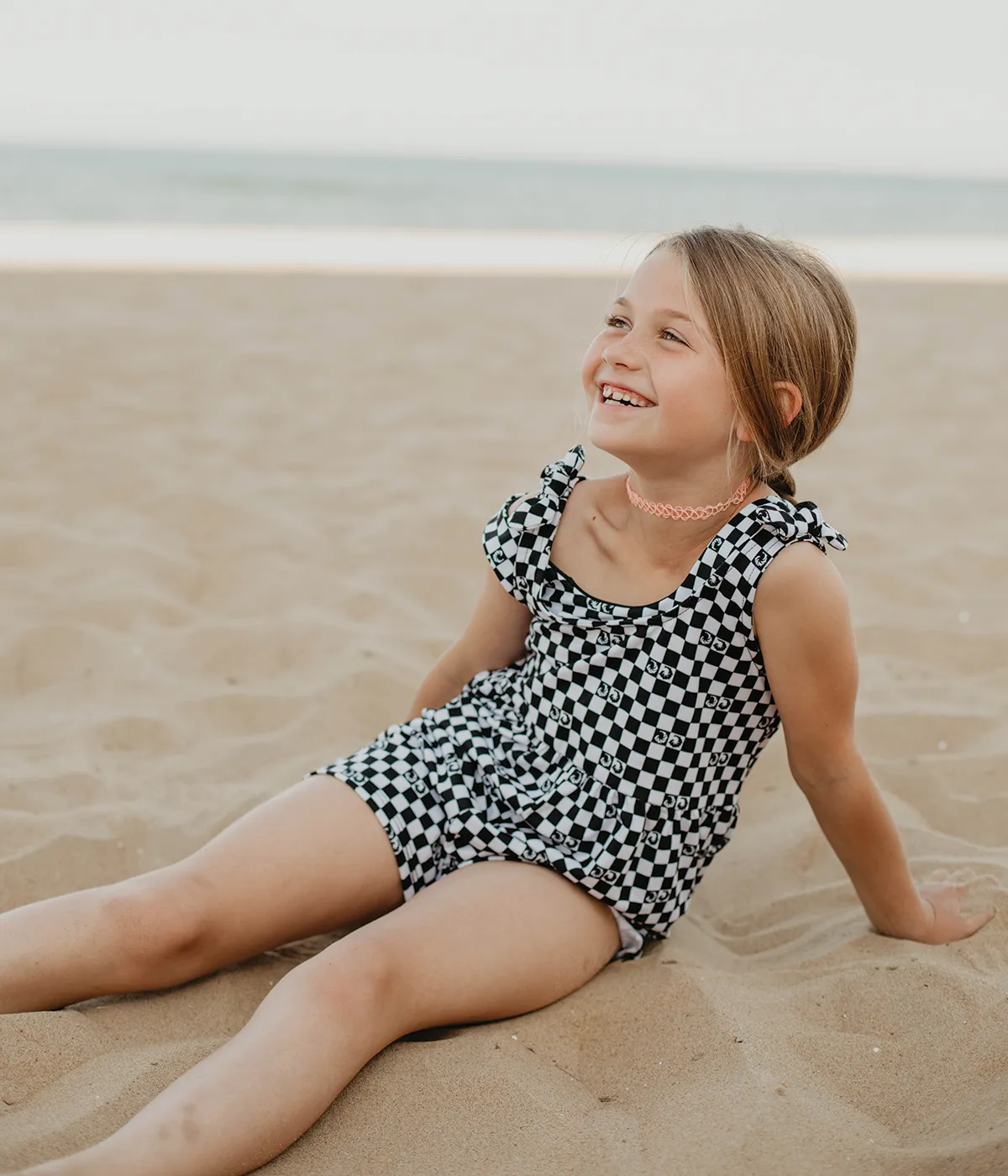 Girls Checker Romper