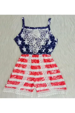 Girls Flag romper